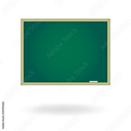 Blank chalk board. Drawing cartoon illustration. Template isolated on a white background. Empty space for your text or advertising object.