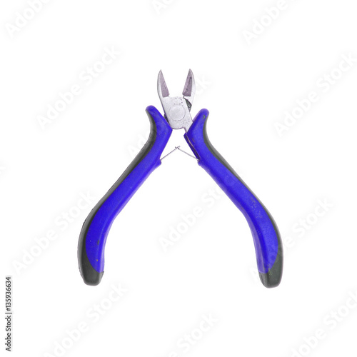 Old nippers on white background