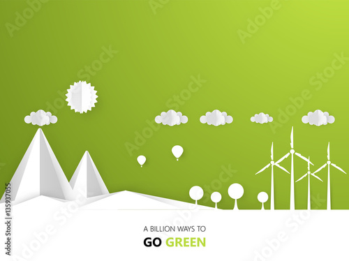 Creative Eco High Detailed Origami Style Vector Design