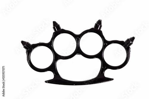 brass knuckles on a white background isolated