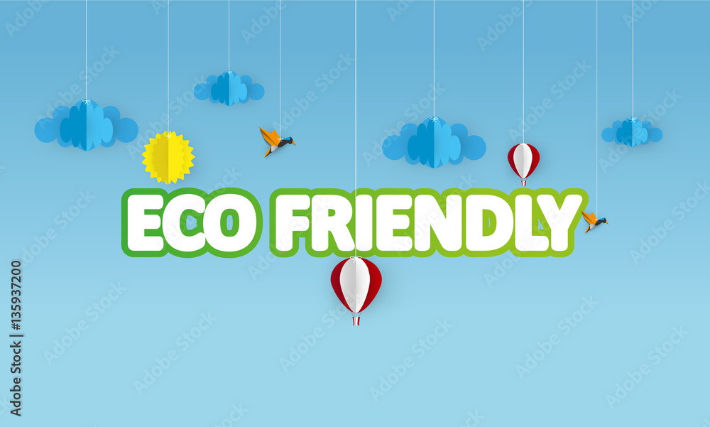 Naklejka premium Creative Eco High Detailed Vector Design, Eco Friendly Lettering. Vector Eps 10. Can be used logo, slogan.