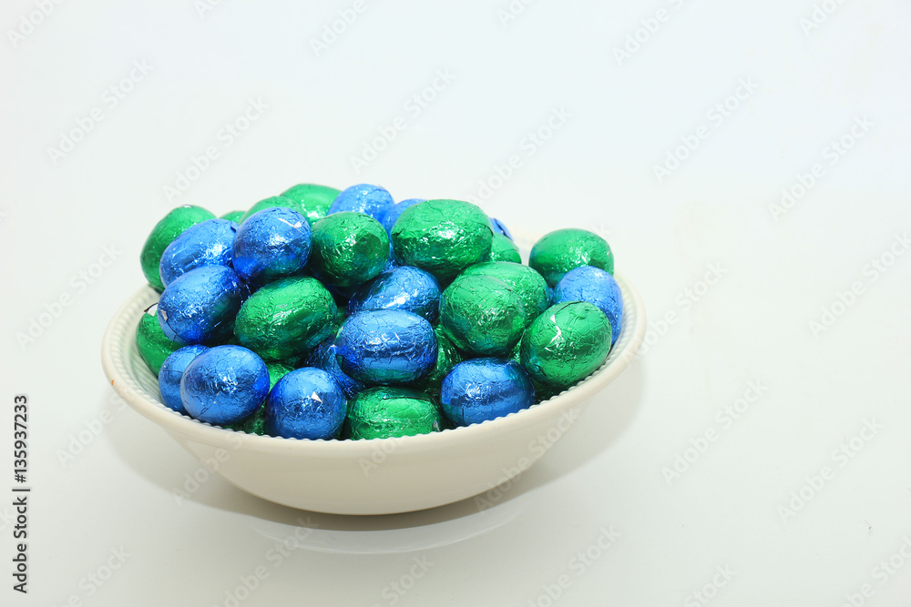 Easter eggs in a bowl