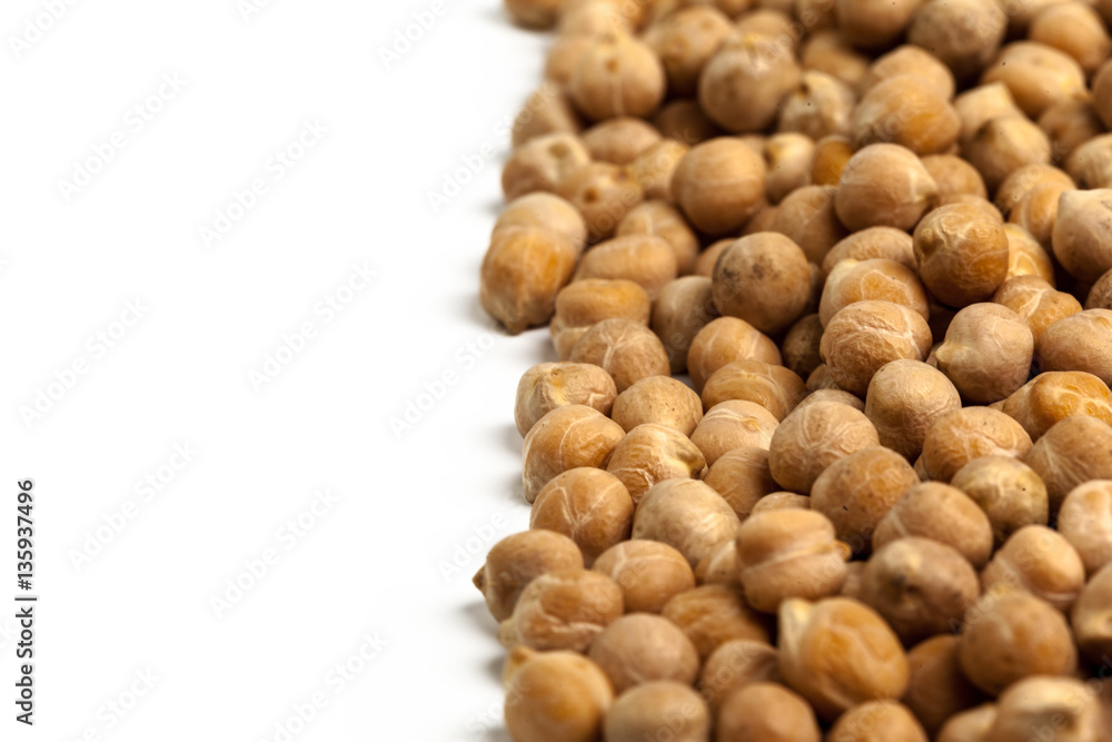 Soybeans isolated on white background