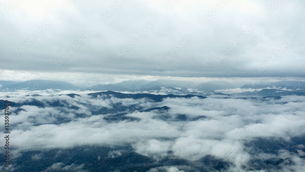 Fantastic mountain landscape with colorful cloud. Dramatic sky. Fantastic mountain landscape with colorful cloud. Dramatic sky.
