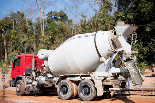Cement tank car for constructions.