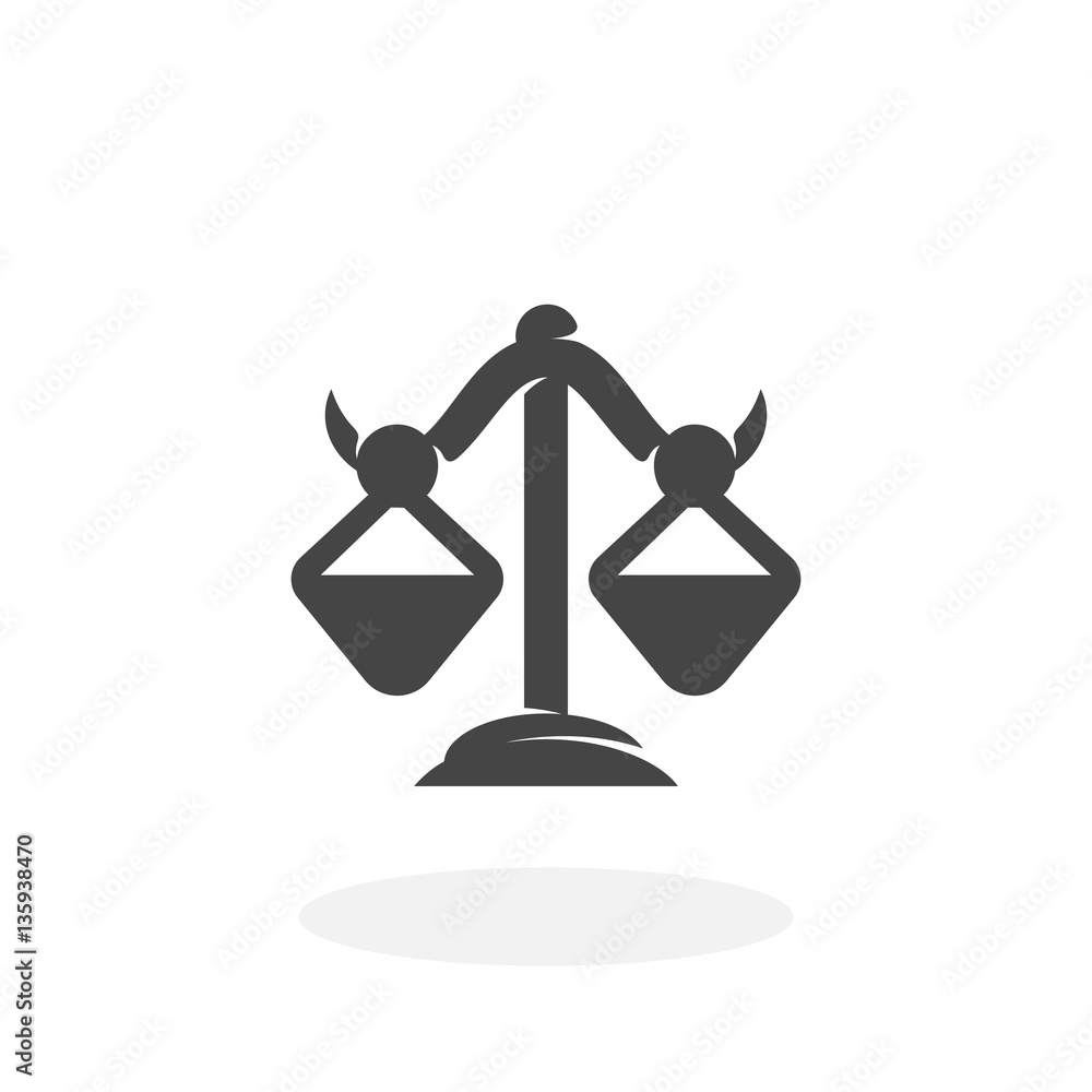 Libra Icon. Vector logo on white background Libra Icon. Vector logo on white background