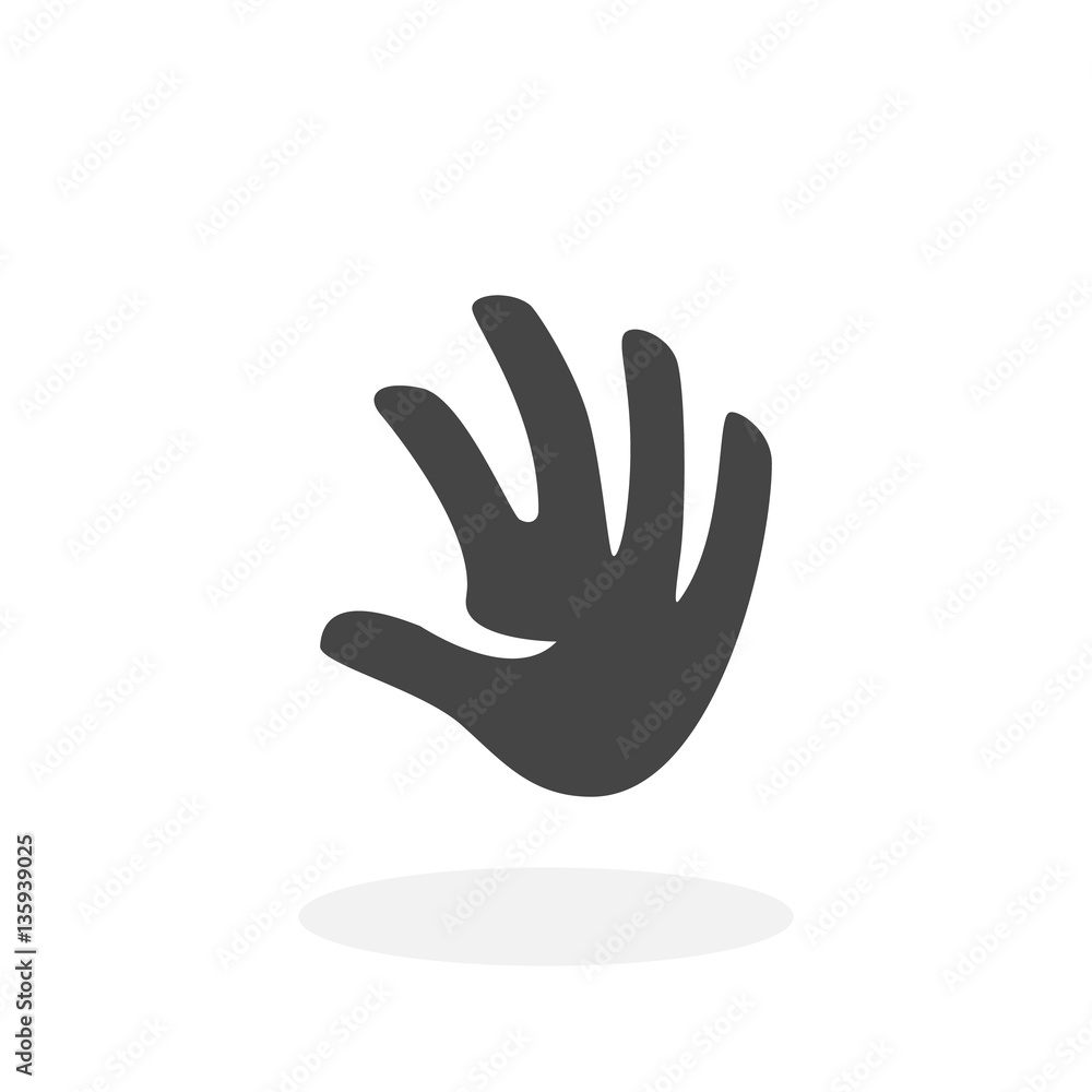 Hand Icon. Vector logo on white background