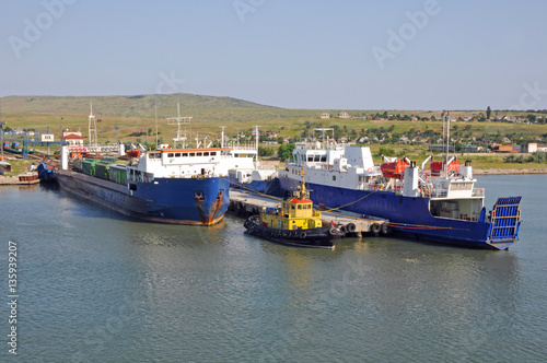 Ships in the Russian port "Caucasus"
