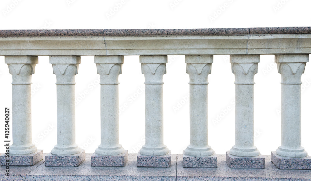 Fototapeta premium stone railings, isolated