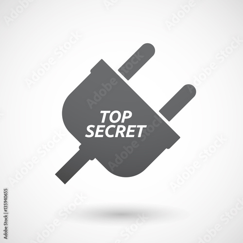 Isolated plug with    the text TOP SECRET
