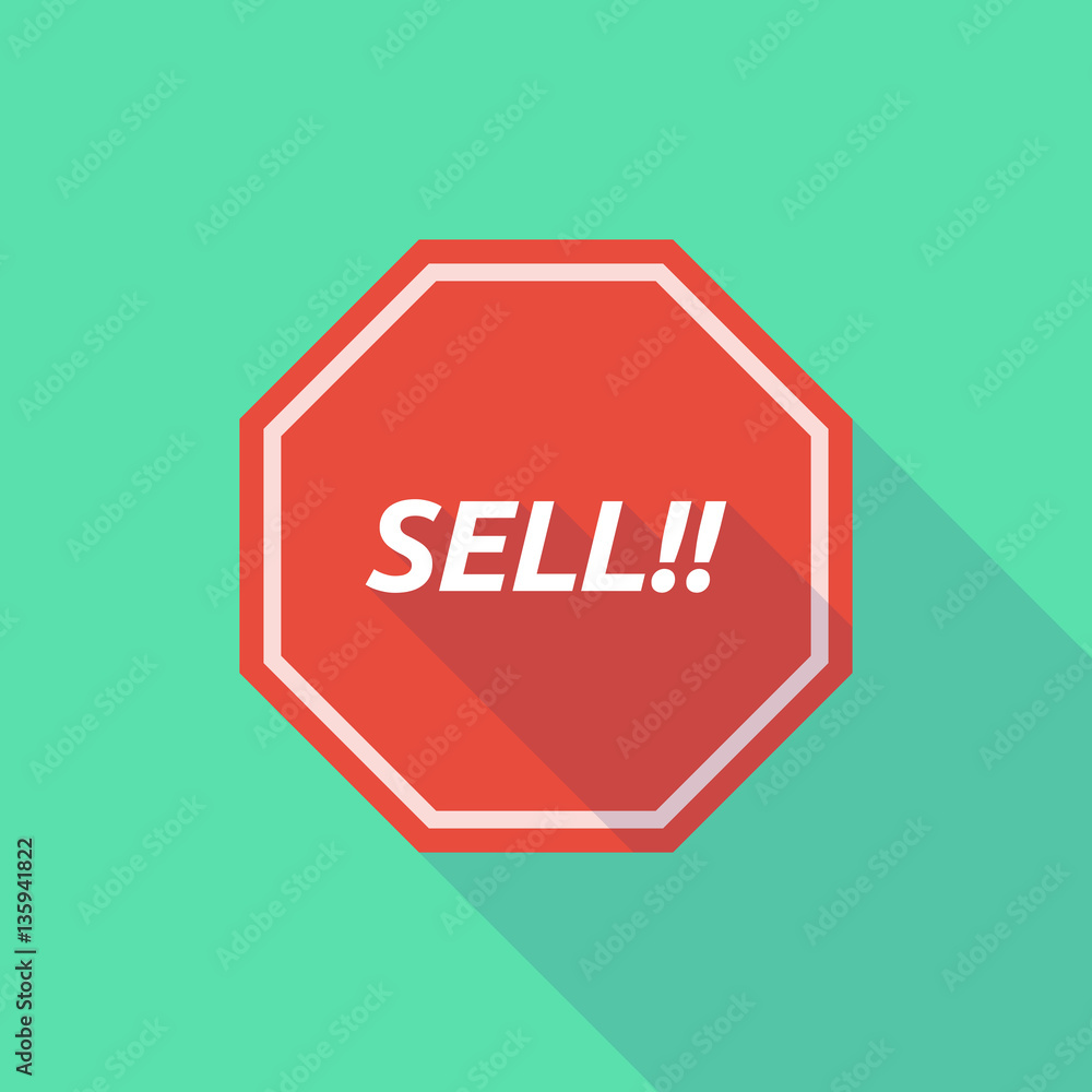 Long shadow stop signal with the text SELL!! Long shadow stop signal with the text SELL!!