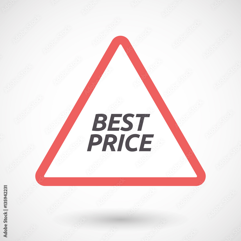 Isolated warning signal with the text BEST PRICE Isolated warning signal with the text BEST PRICE
