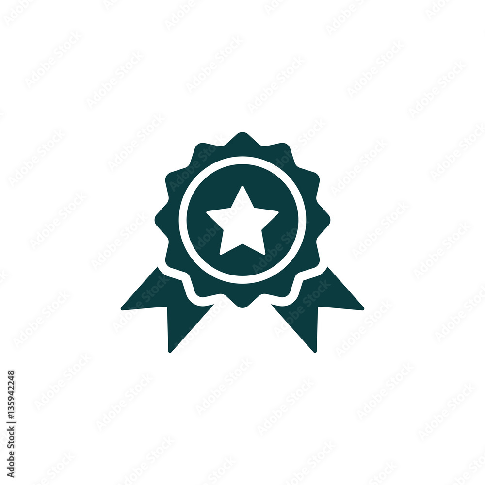Badge Icon in trendy flat style isolated on white background. Aw Badge Icon in trendy flat style isolated on white background. Aw