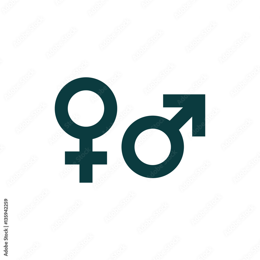 Gender Icon in trendy flat style isolated on white background. G Gender Icon in trendy flat style isolated on white background. G