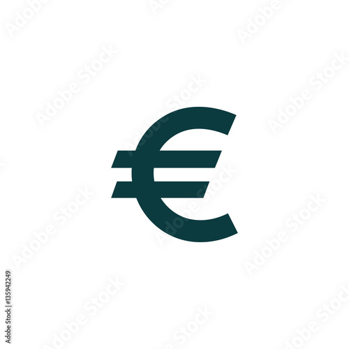 Euro Icon in trendy flat style isolated on white background. Eur photo