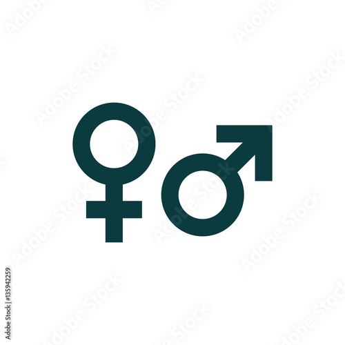 Gender Icon in trendy flat style isolated on white background. G