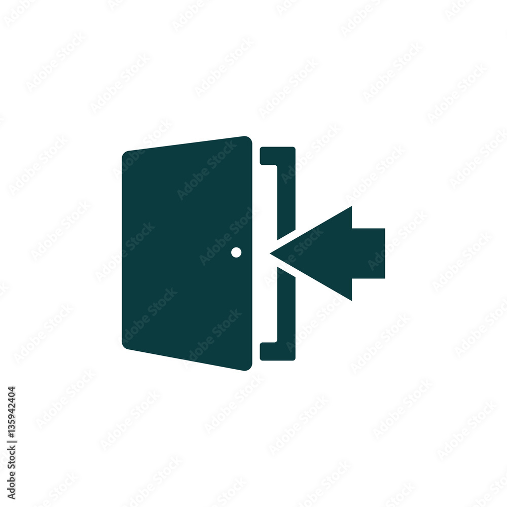 Exit Icon in trendy flat style isolated on white background Exit Icon in trendy flat style isolated on white background