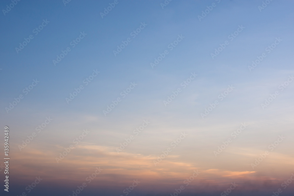 The sky in orange and blue shades, nature background. The sky in orange and blue shades, nature background.