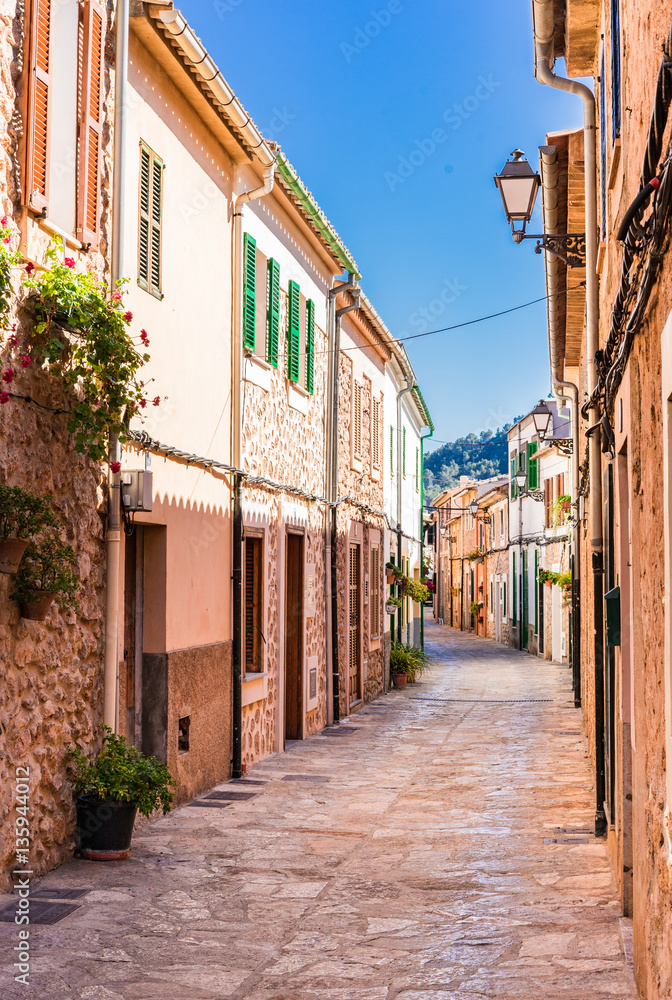 Fototapeta premium Picturesque old mediterranean village at Majorca Spain 