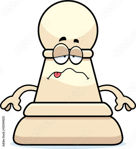 Sick Cartoon Chess Pawn