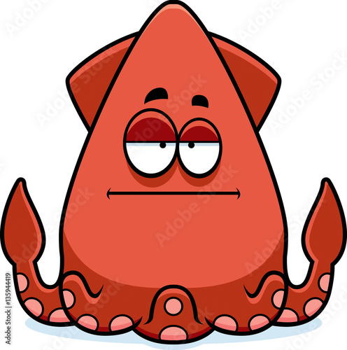 Bored Cartoon Squid