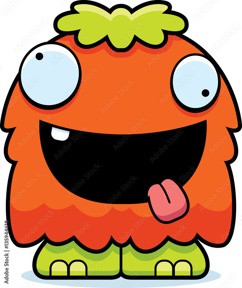 Obraz premium Crazy Cartoon Fluffy Monster