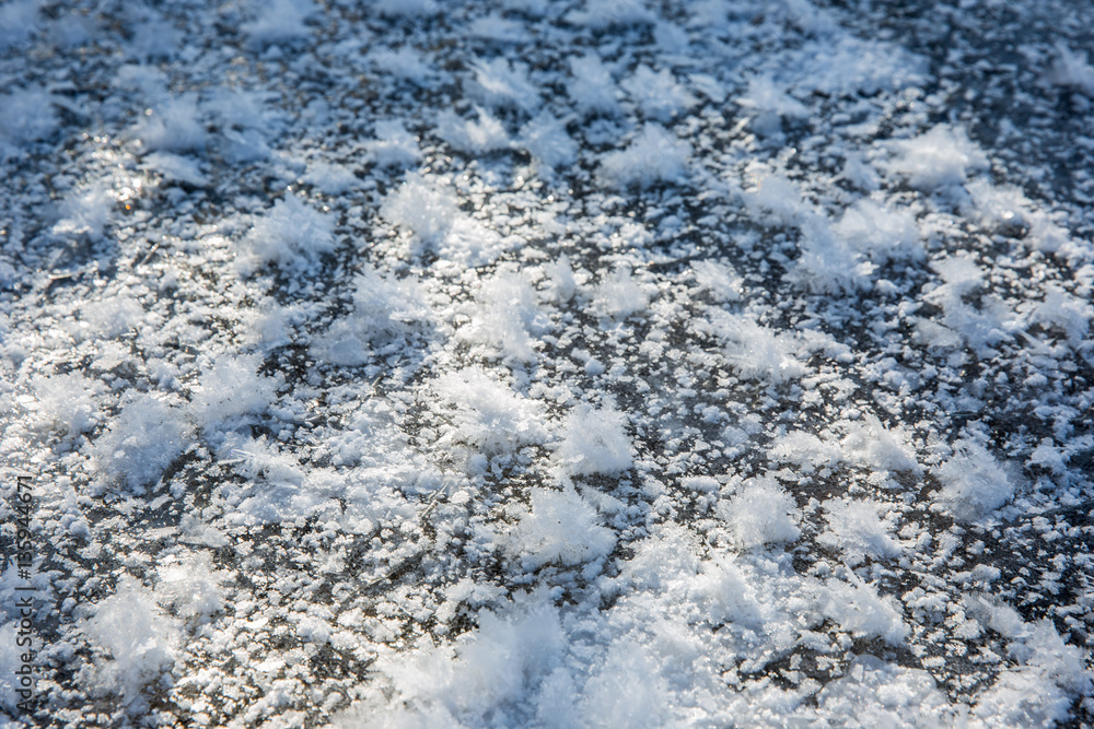 Schneekristall Eiskristall gefroren Fluss