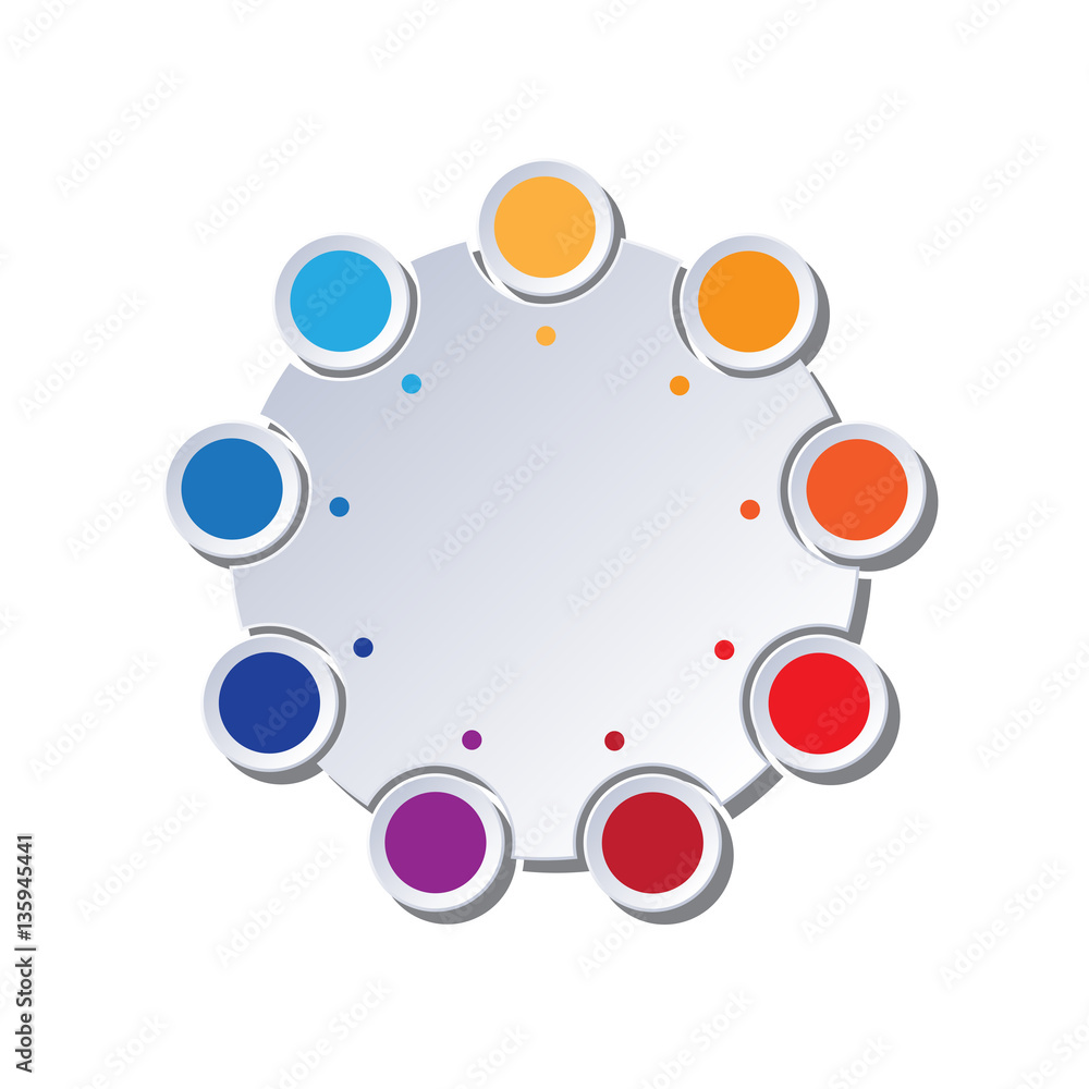 Template circle Infographic for 9 positions Template circle Infographic for 9 positions