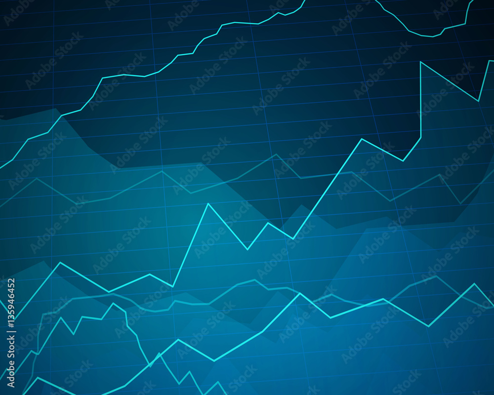 Naklejka premium Vector Illustration of a Statistic and Data, Infographic Background. Information Concept with Graphs and Charts.