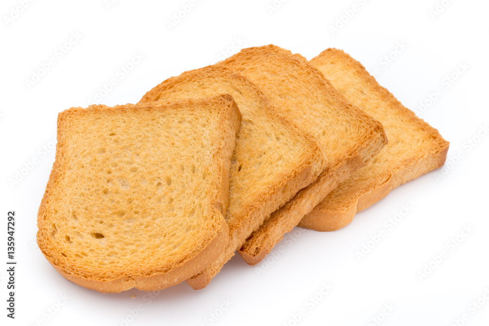 Slices of toast bread on wooden table, top view. Slices of toast bread on wooden table, top view.