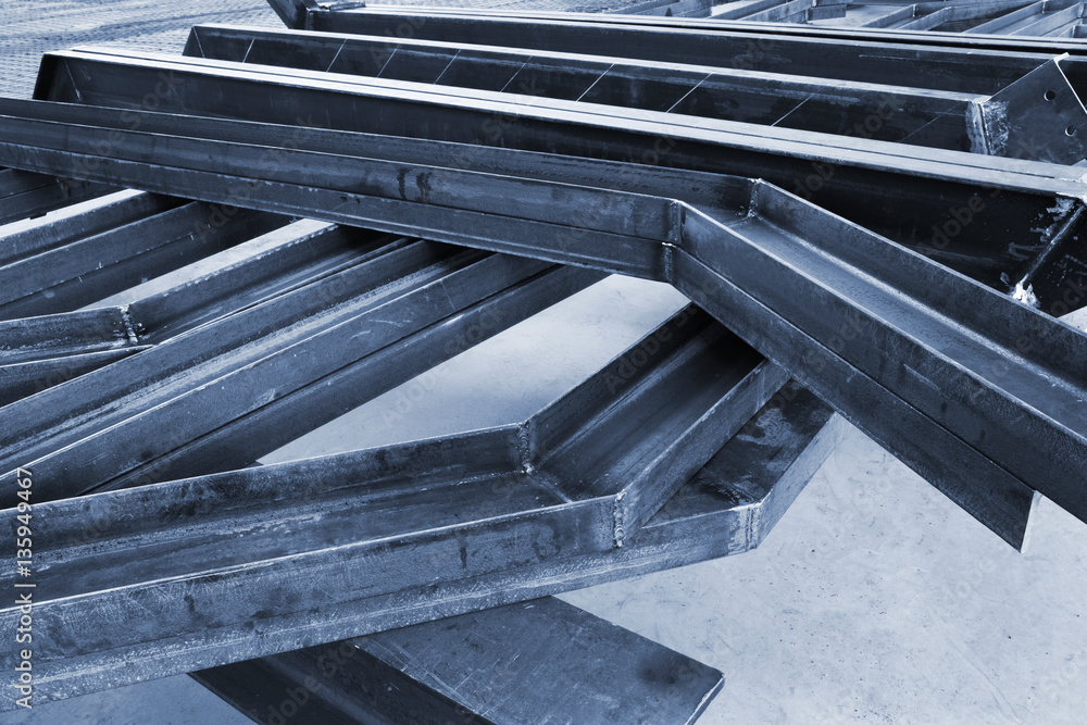 Fototapeta premium new welded metal beams