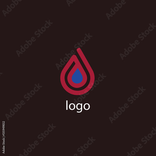 colored initial logo on black background