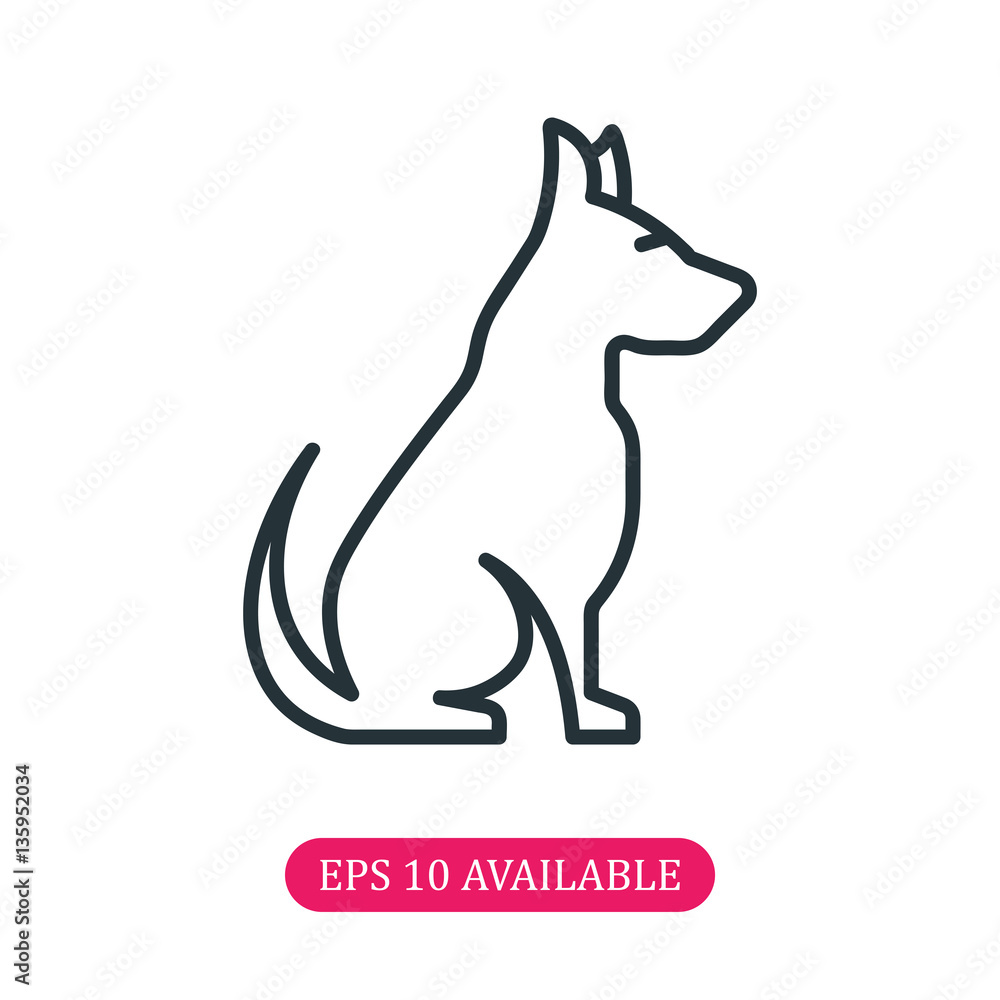 Fototapeta premium Dog icon vector