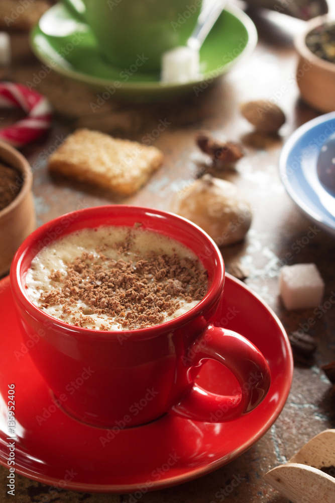cup of coffee at table cup of coffee at table