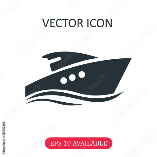 Yacht icon vector