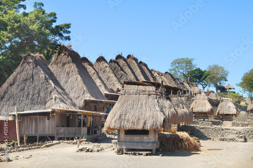 Bena Village of Ngada culture situated at the foot of Mount Inerie on Flores island, Indonesia 