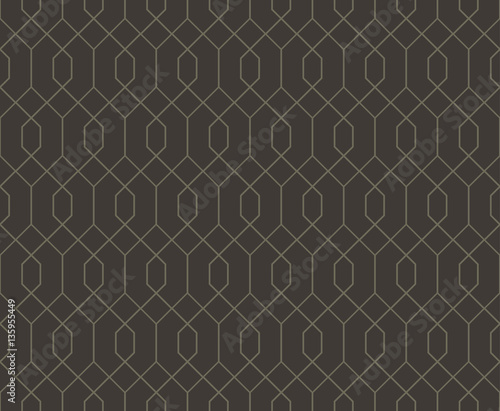 Abstract geometric line hexagon seamless pattern background, Vector illustration with swatches