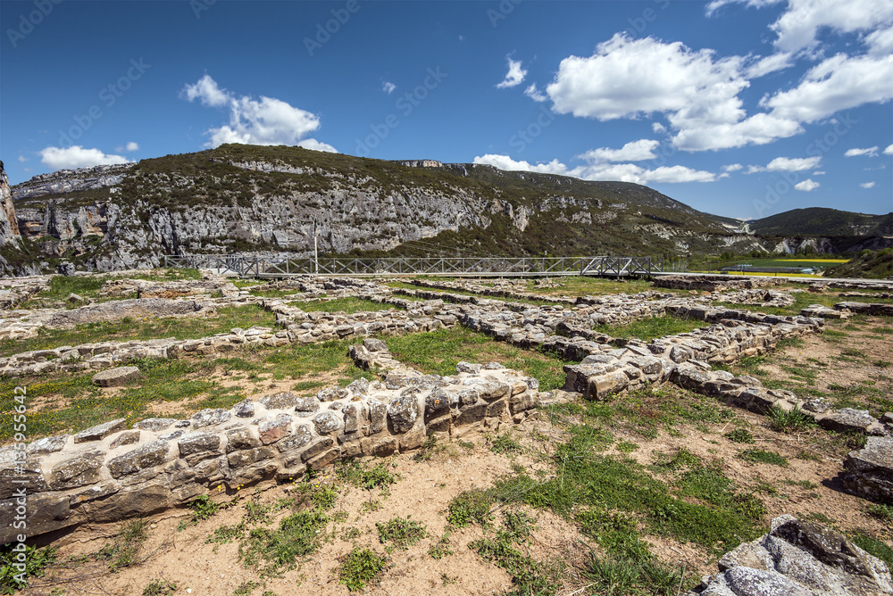 Archaeological remains of the Roman villa De Liedena in Navarra
