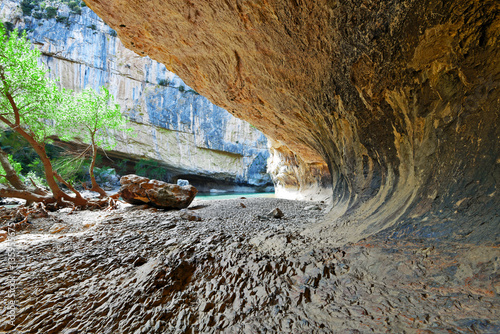 Grotto of Lumbier Canyon in Spanish Navarra photo