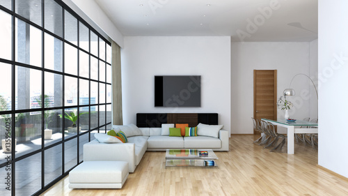 Wallpaper Mural Modern living room Torontodigital.ca