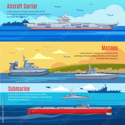 Military Fleet Horizontal Banners