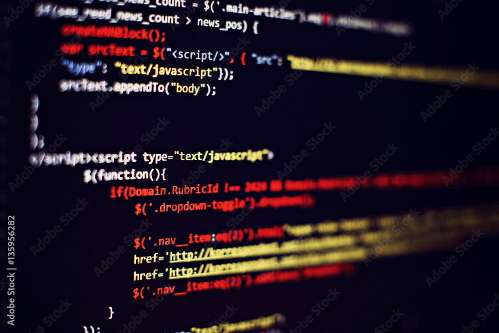 html web design code for developers and designers Stock Photo | Adobe Stock