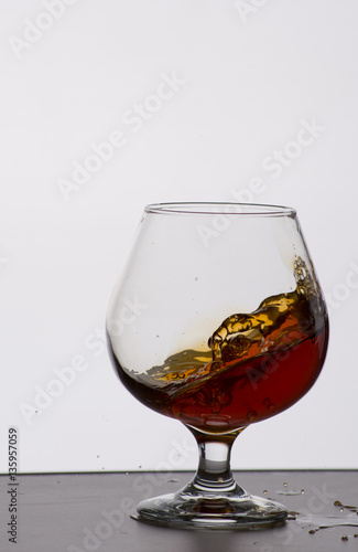 Glass of expensive cognac