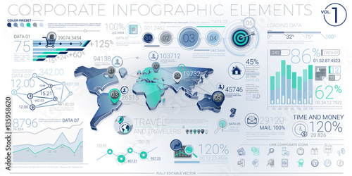 Colorful Corporate Infographic Elements