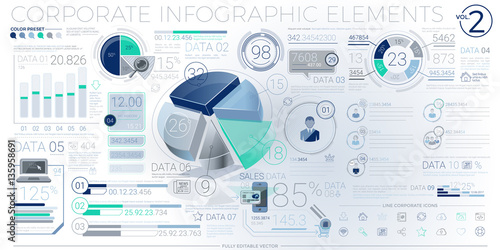 Colorful Corporate Infographic Elements