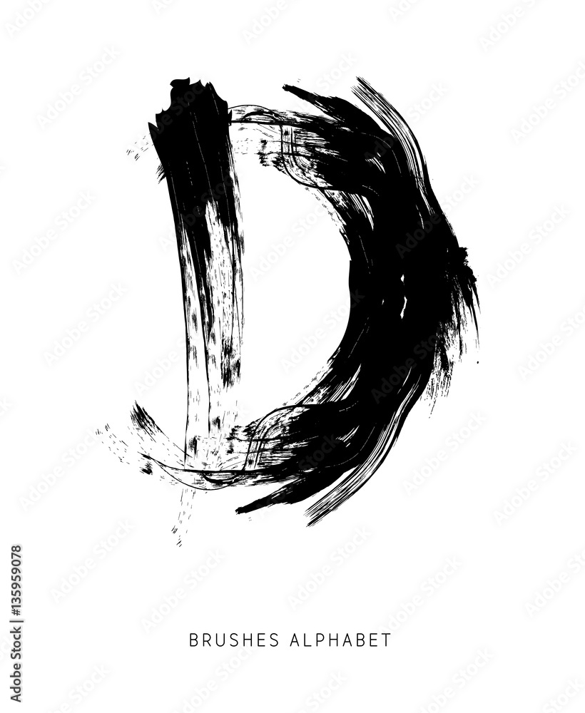 Alfabeto spennellato lettera D