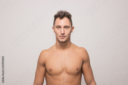 Young Man Upper Body Model Polaroid Snapshot Stock Photo Adobe Stock