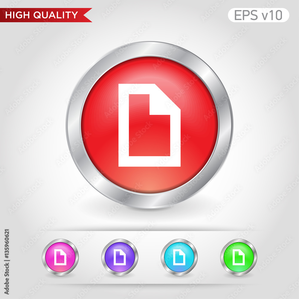 Document icon. Button with document icon. Modern UI vector. Document icon. Button with document icon. Modern UI vector.