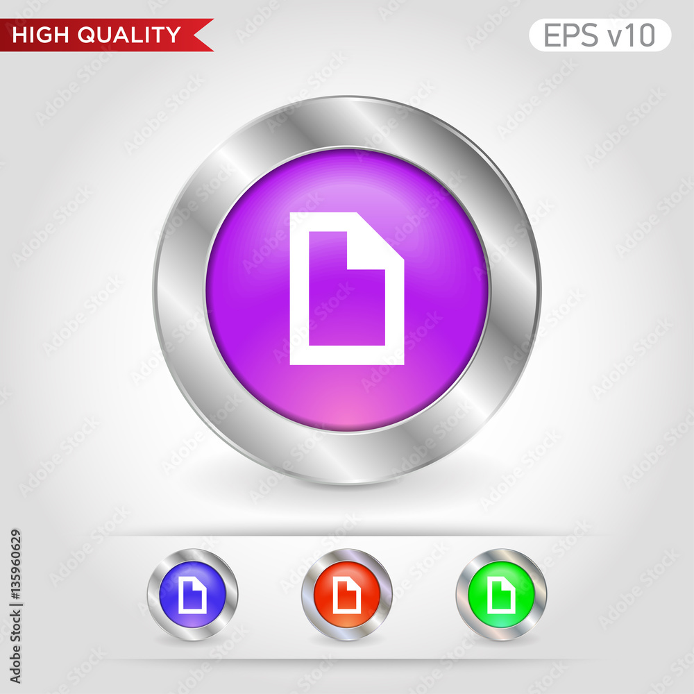 Document icon. Button with document icon. Modern UI vector. Document icon. Button with document icon. Modern UI vector.