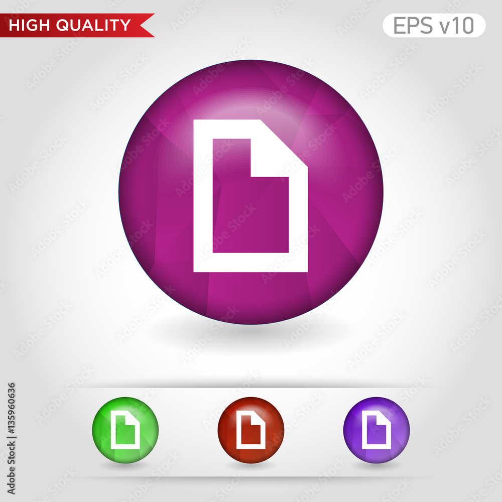 Document icon. Button with document icon. Modern UI vector. Document icon. Button with document icon. Modern UI vector.